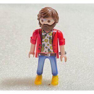 Playmobil Geobra Modern Man Hippie Pineapple Shirt Jeans Vintage 1992 Figure 3"